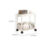 White Casual Open Vertical Sliding Organizer Bookcase #size
