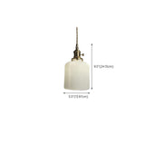 White Ceramic Ribbed Pendant Light Adjustable Height Image - 14