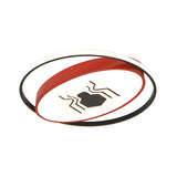 White Circular Red Oval Spider LED Flush Mount Light Image - 4
