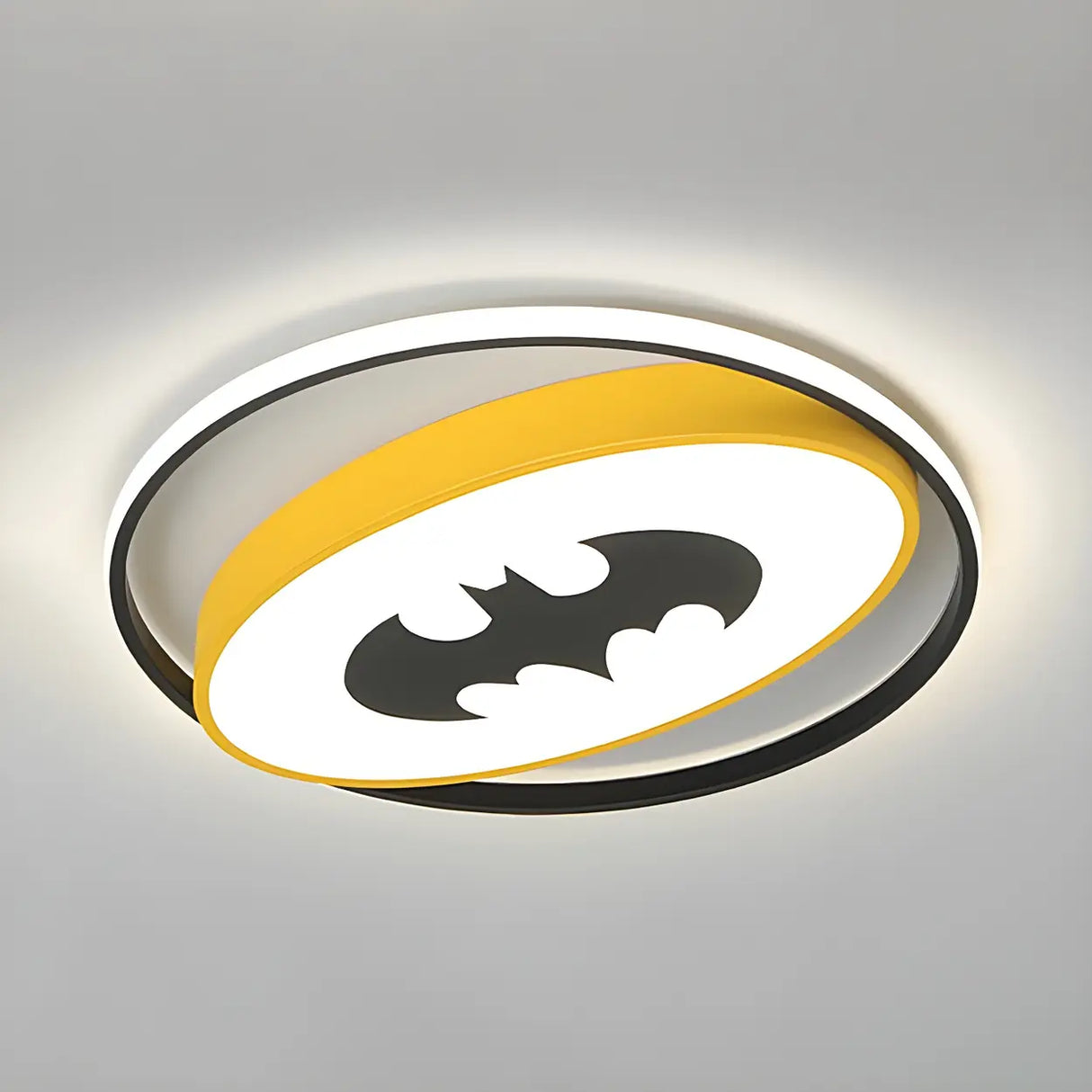 White Circular Red Oval Spider LED Flush Mount Light Image - 9