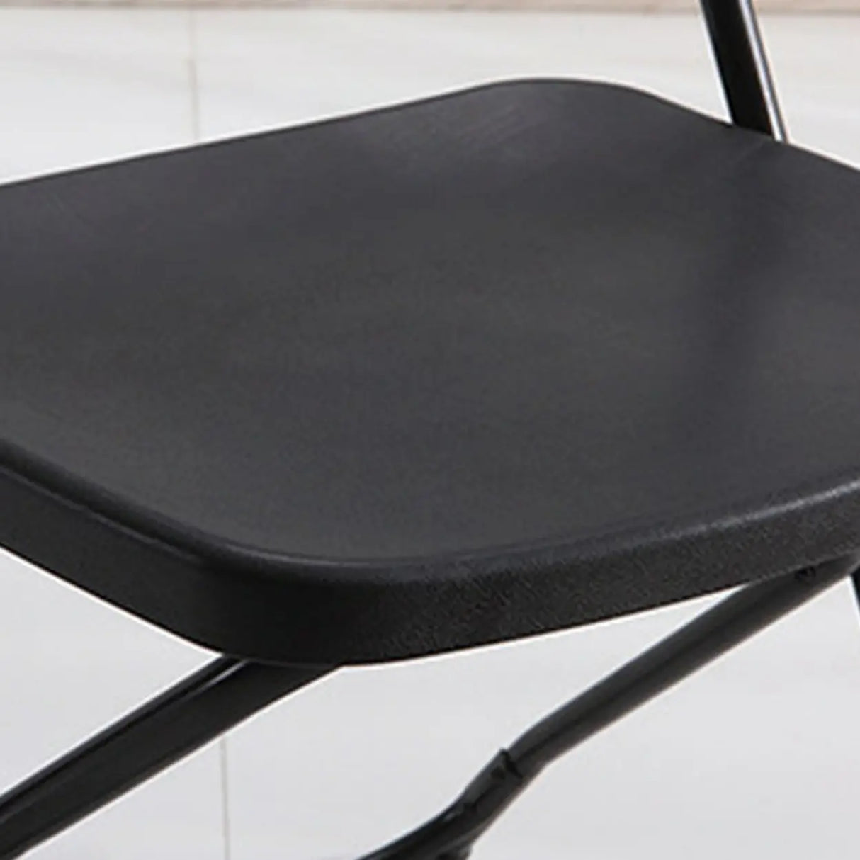 White Compact Versatile Foldable Plastic Office Chair Image - 15