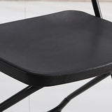 White Compact Versatile Foldable Plastic Office Chair Image - 15