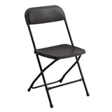 White Compact Versatile Foldable Plastic Office Chair Image - 9