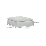White Cotton Linen Removable Cushion Square Arm Sofa Image - 23