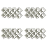 White Diamond Wood Large Tabletop Stackable Wine Rack Holder Image - 34