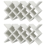 White Diamond Wood Large Tabletop Stackable Wine Rack Holder Image - 53