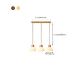 White Dome Glass and Wood Pendant Light Kitchen Island #size