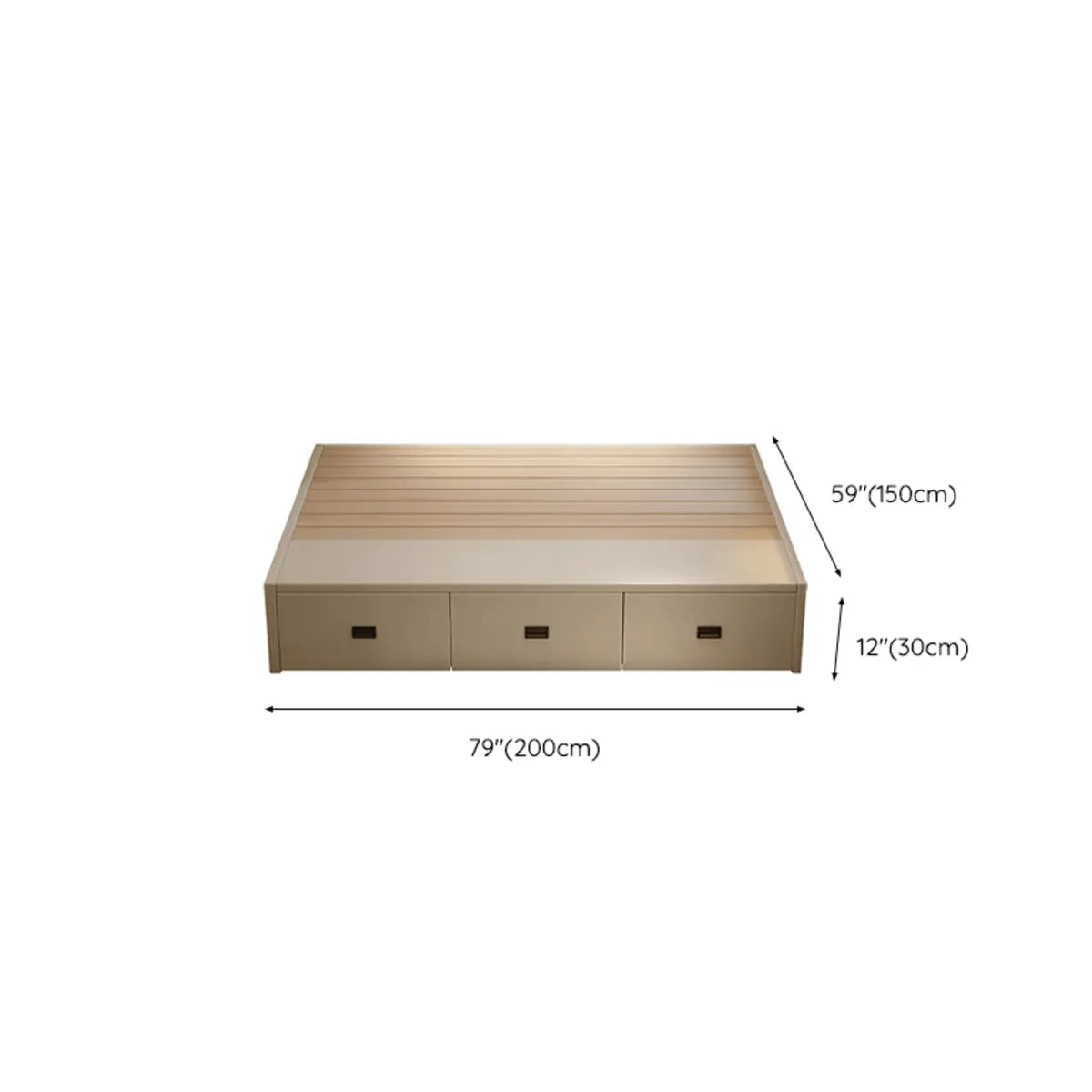 White Double Modern Wooden Storage Bed with Drawers Image - 10