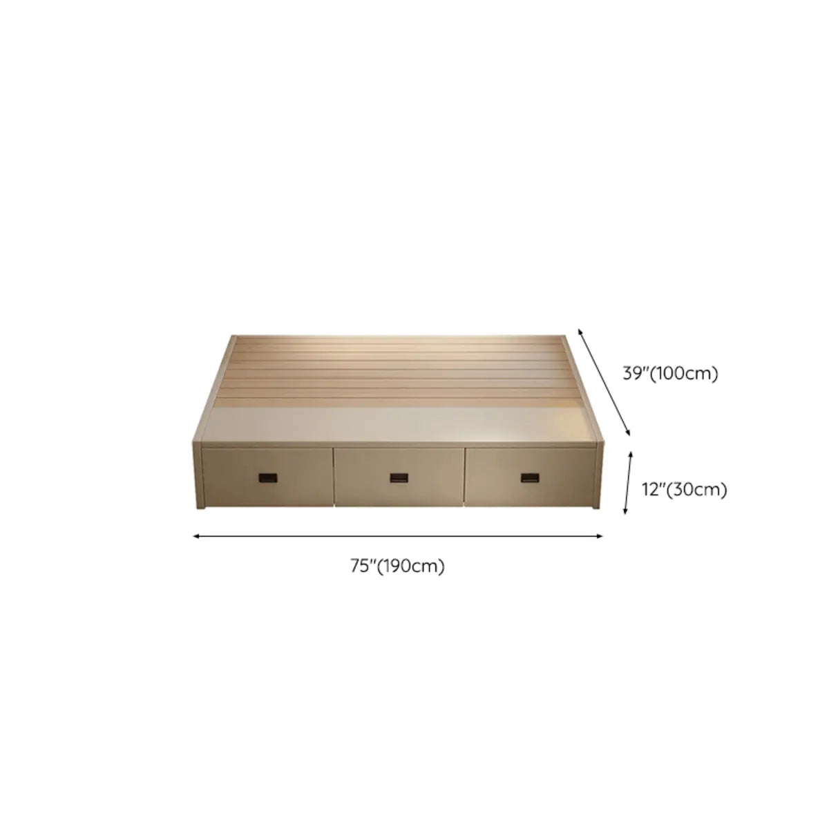 White Double Modern Wooden Storage Bed with Drawers Image - 12