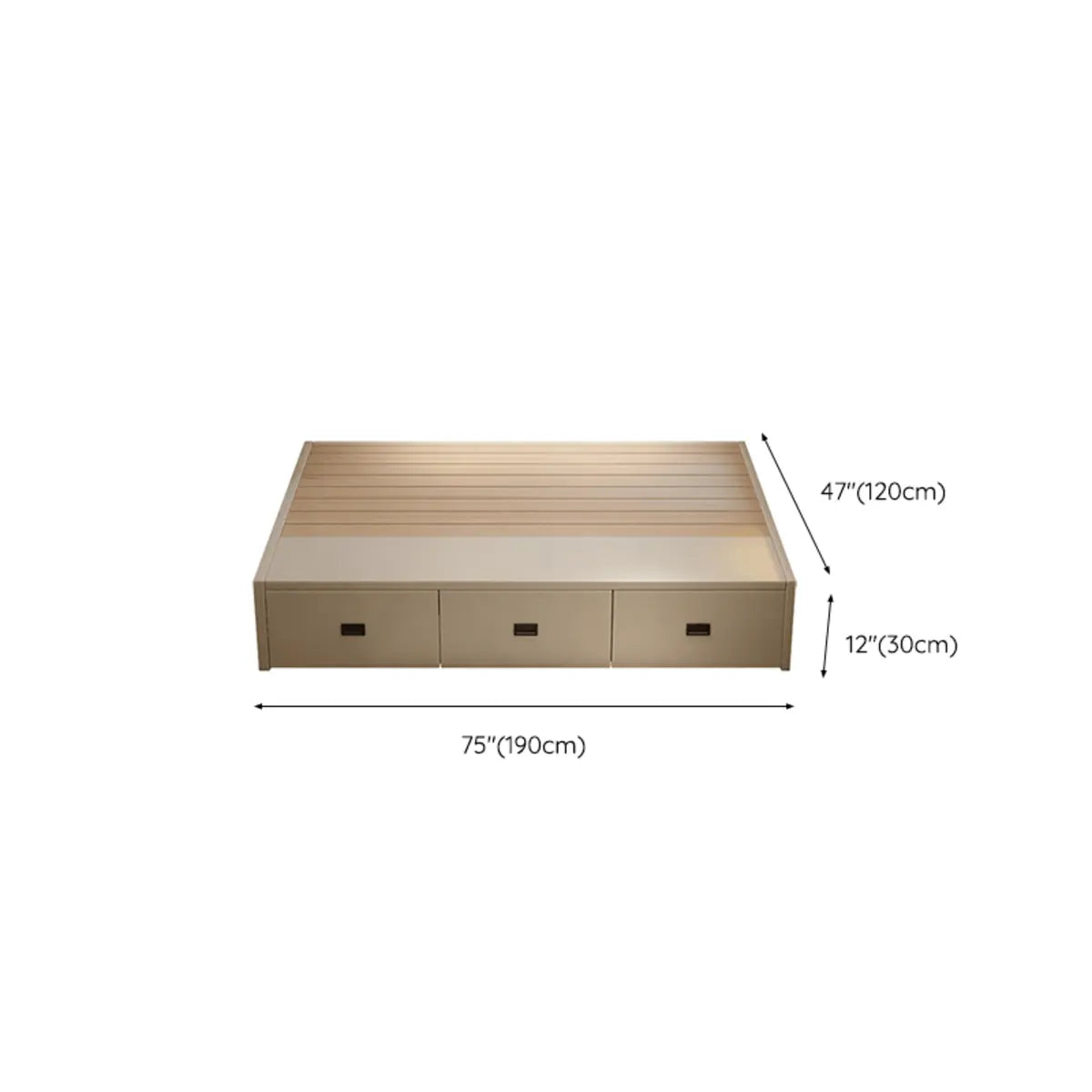 White Double Modern Wooden Storage Bed with Drawers Image - 13