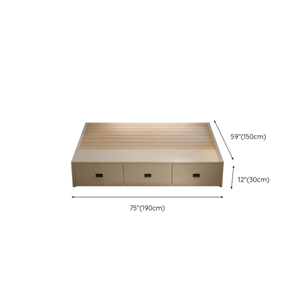 White Double Modern Wooden Storage Bed with Drawers Image - 14