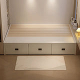 White Double Modern Wooden Storage Bed with Drawers Image - 4