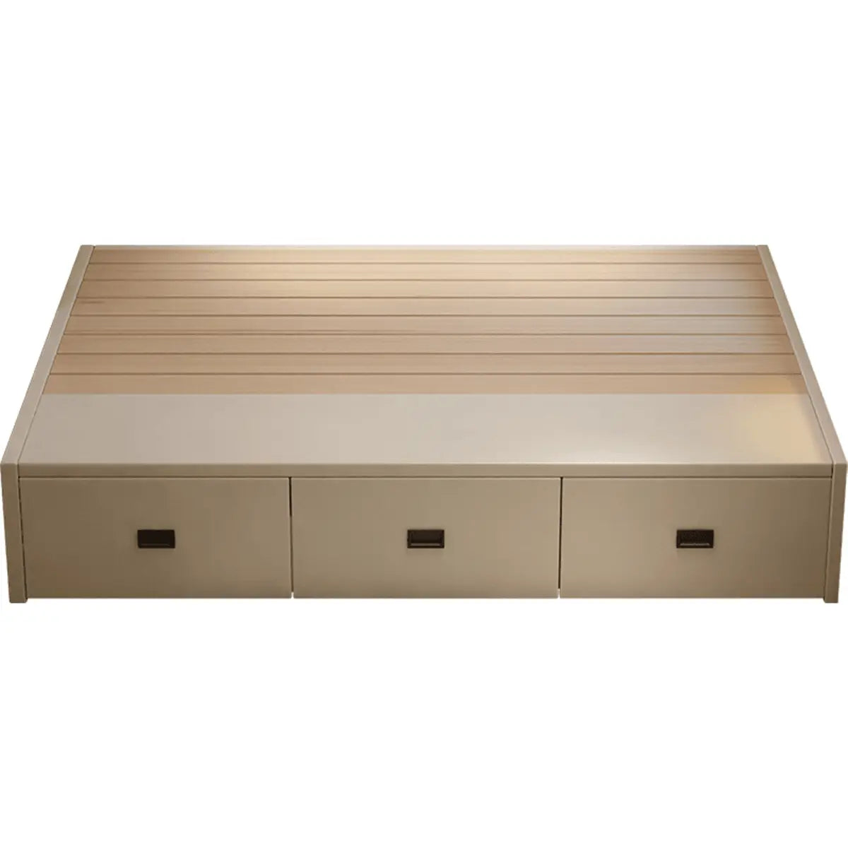 White Double Modern Wooden Storage Bed with Drawers Image - 5