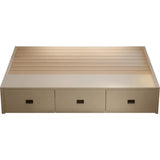 White Double Modern Wooden Storage Bed with Drawers Image - 5