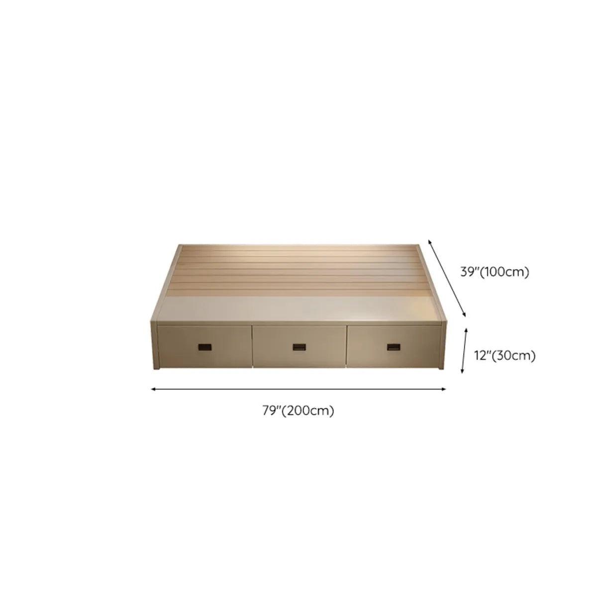 White Double Modern Wooden Storage Bed with Drawers 