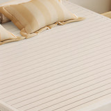 White Elegant Wooden Storage Bed with Mattress and Drawers Image - 6