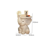 White Elephant Resin Table Storage Kids Nightstand #size