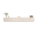 White Enclosed Storage Drawers Rectangle TV Stand Image - 11
