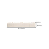 White Enclosed Storage Drawers Rectangle TV Stand Image - 21