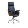 White Ergonomic Modern Executive Swivel Leather Office Chair Image - 4