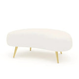 White Fabrics Pillow Back Curved Sofa Seating Group Image - 13