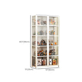 White Fashion Bamboo Clear Figure Display Cabinets Image - 26
