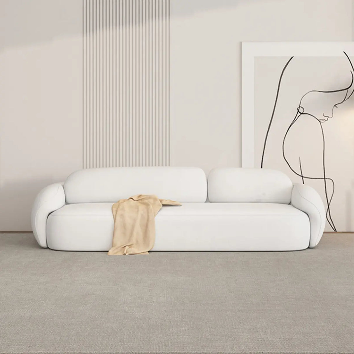 White Faux Leather Tight Back Reception Sofa Set Image - 20