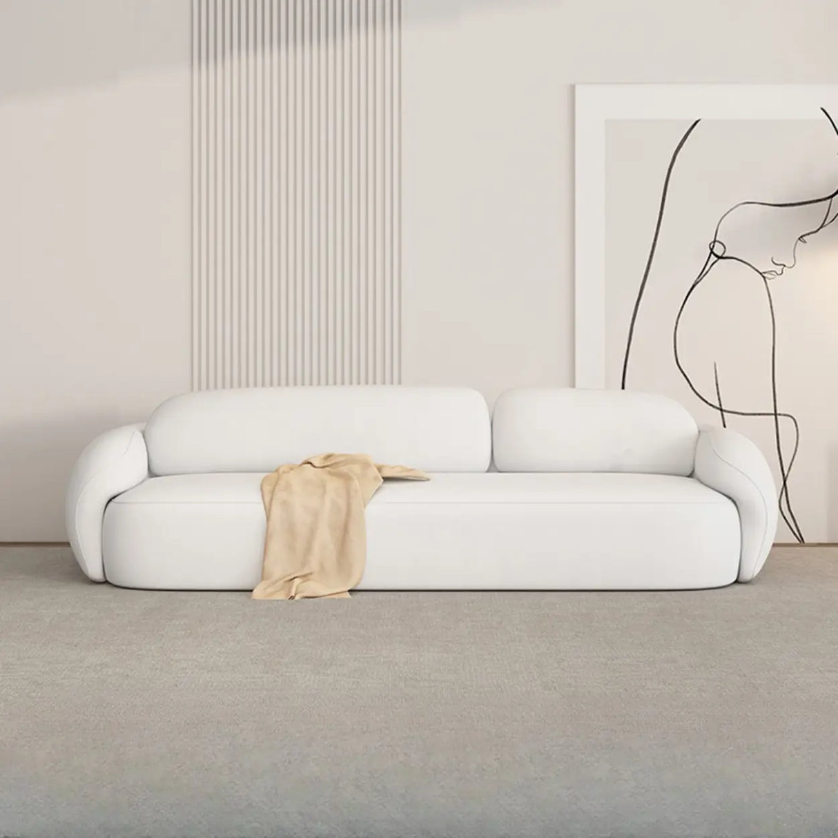 White Faux Leather Tight Back Reception Sofa Set Image - 7