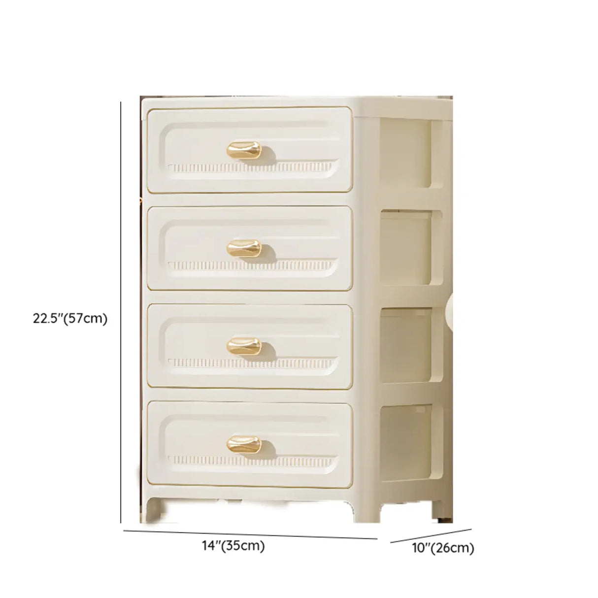 White Finish Multi-Drawers Kids Nightstand with Legs Image - 11
