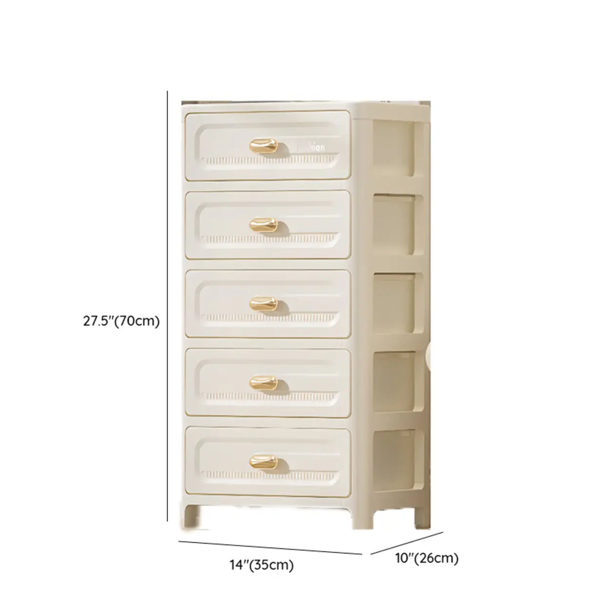 White Finish Multi-Drawers Kids Nightstand with Legs Image - 12