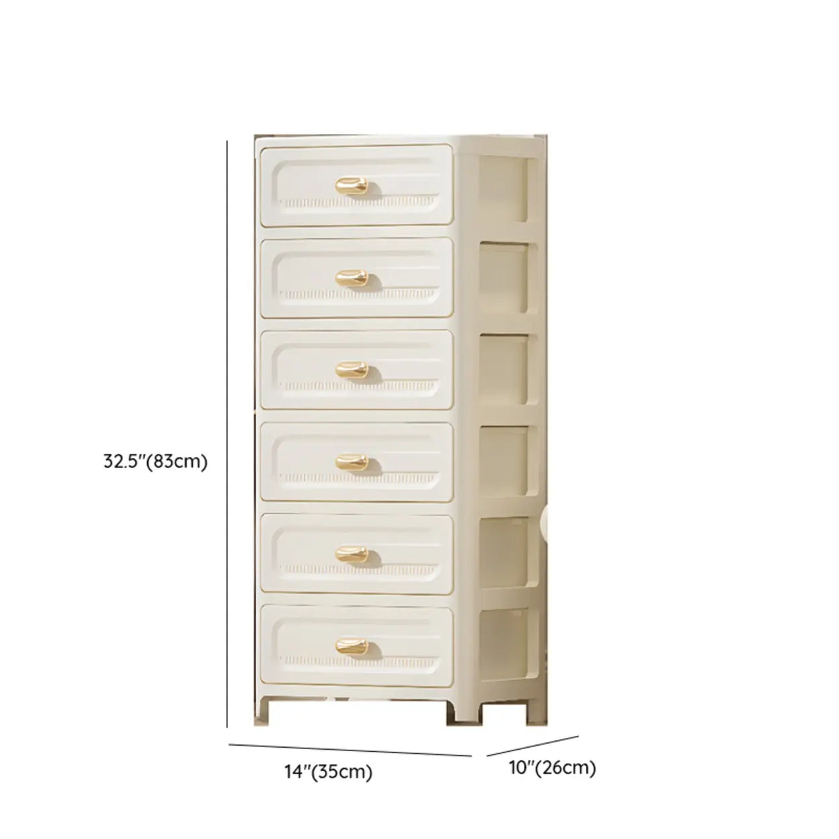White Finish Multi-Drawers Kids Nightstand with Legs Image - 13