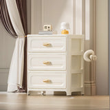 White Finish Multi-Drawers Kids Nightstand with Legs Image - 2
