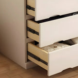 White Finish Wood Dresser with Drawers for Bedroom Image - 13