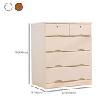 White Finish Wood Dresser with Drawers for Bedroom #size
