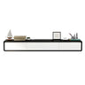 White Floating Mount Oak Wood Drawers Cabinet TV Stand Image - 6