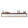 White Floating Mount Oak Wood Drawers Cabinet TV Stand Image - 7
