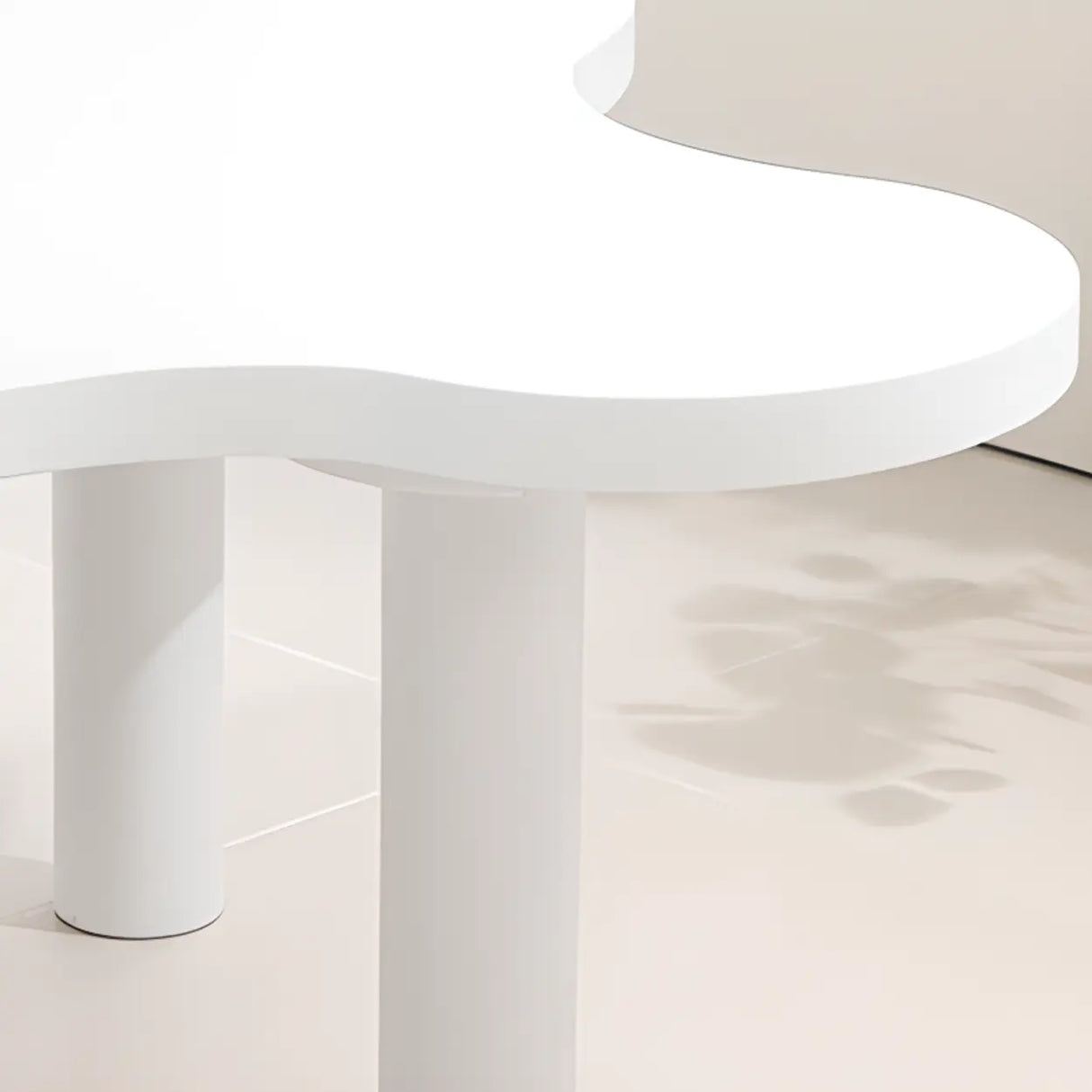 White Free Form Toddler Play Table Five Chairs Set Image - 4