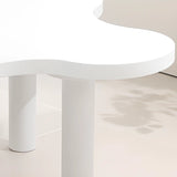 White Free Form Toddler Play Table Five Chairs Set Image - 4