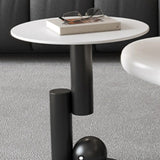 White Free Form Wood Metal Base Nesting Coffee Table Image - 6