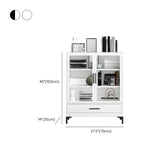 White French Rectangle Close Glass Doors Bookcases Image - 34