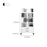 White French Rectangle Close Glass Doors Bookcases Image - 36