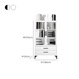 White French Rectangle Close Glass Doors Bookcases Image - 38