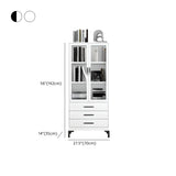 White French Rectangle Close Glass Doors Bookcases Image - 40