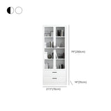 White French Rectangle Close Glass Doors Bookcases Image - 43