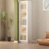 White French Solid Wood Door Glass Display Bookcase Image - 20
