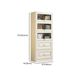 White French Vertical Wood Drawers Storage Bookcase Image - 13