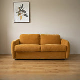 White Full Cushion Back Soft Upholstered Futon Sofa Image - 29
