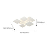 White Geometric Multi-Square Flush Mount Ceiling Light Image - 18