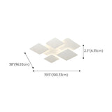 White Geometric Multi-Square Flush Mount Ceiling Light Image - 19