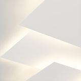 White Geometric Multi-Square Flush Mount Ceiling Light Image - 8